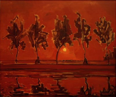 Alberi sul Gein: Sorgere della luna da Piet Mondrian